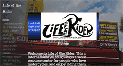 Desktop Screenshot of lifeoftherider.com